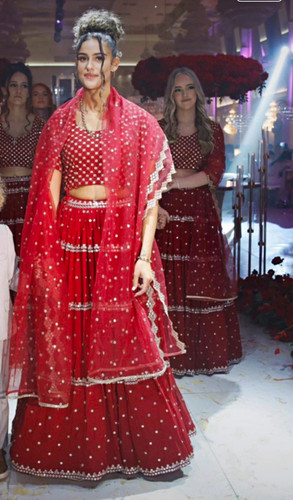 Women red embellished - red,