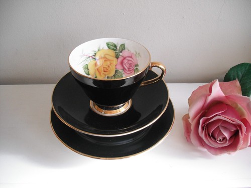 Edwardian bone china trio - trio, tea