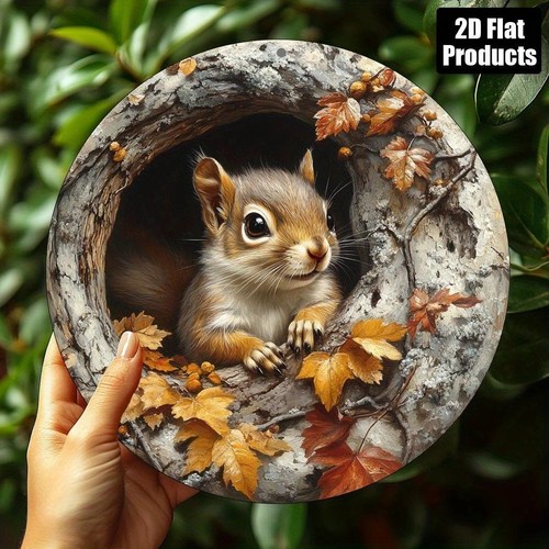 Squirrel garden plaque - garden,