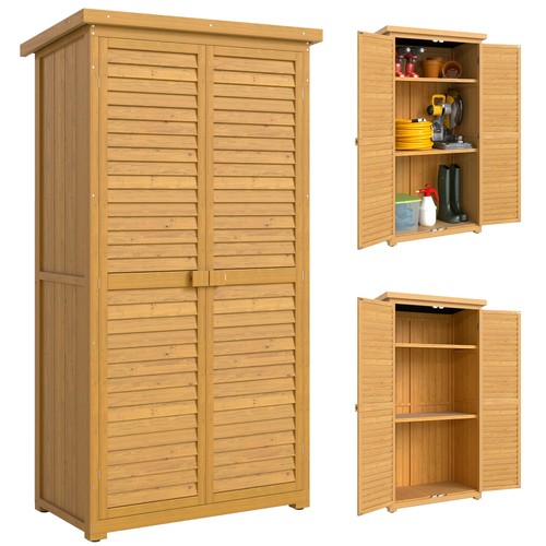 Outsunny wooden garden storage - wooden,