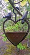 Vintage Hanging Cast Iron Bird