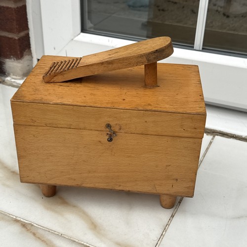 Storage wooden shoe polish - wooden, box