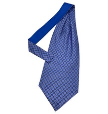 4 BEAUTIFUL Blue Silk LUXURY Ascot Cravat