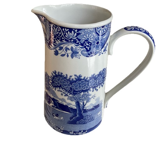 Spode blue italian pitcher - spode,