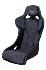 FIA HANS OMP RT Fibreglass Seat Alcantara Black Rally Racing