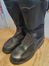 Black Dainese Gortex Leather Motercycle Boots