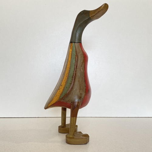 Wooden duck hand - carved, &