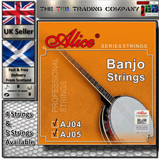 Banjo Strings - Alice AJ04 AJ05 4 Strings 5 Strings Plated Steel Copper Alloy UK