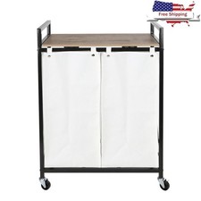 Rolling Laundry Sorter Cart W/