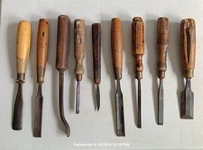 9 VINTAGE MAKERS' NAMED WOOD