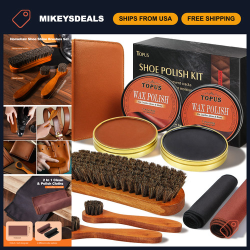 Shoe polish kit 8 pieces - kit,