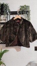 Timeless Elegance - Vintage Dents Faux Fur Bolero Jacket