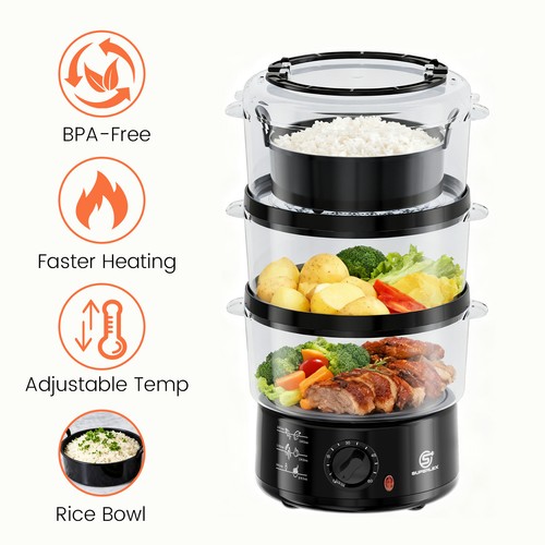 Superlex tier food steamer - superlex, 3-tier