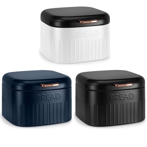 Large metal bread bin with - large,