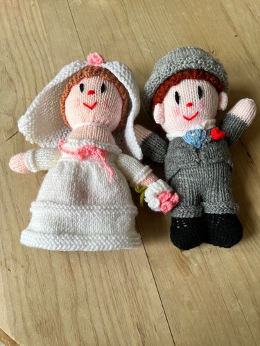 Knitted bride and - bride, groom