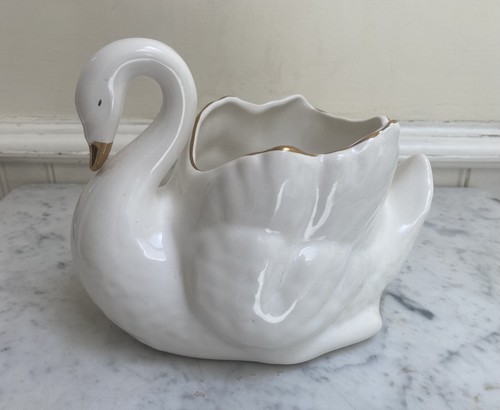 Vintage swan planter - swan,
