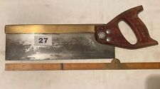 VINTAGE Spear & Jackson BRASS BACKED TENON SAW 12 INCHES