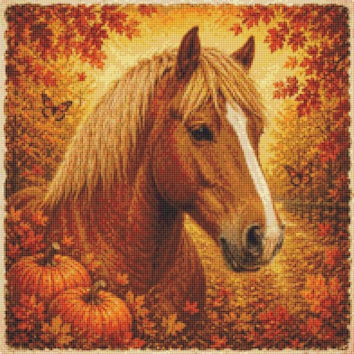 Suffolk punch horse - suffolk, autumn