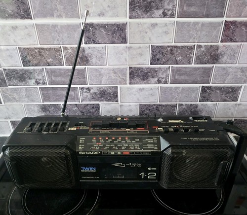 Retro boombox radio tape - retro,