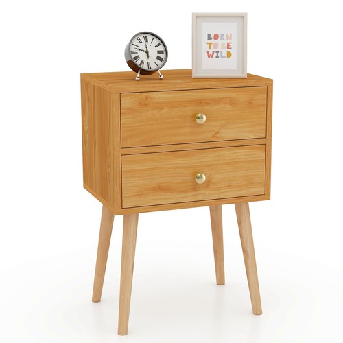 Costway nightstand drawer - nightstand, 2-drawer