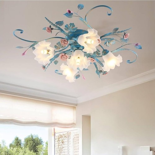 Vintage ceiling lights - vintage, floral