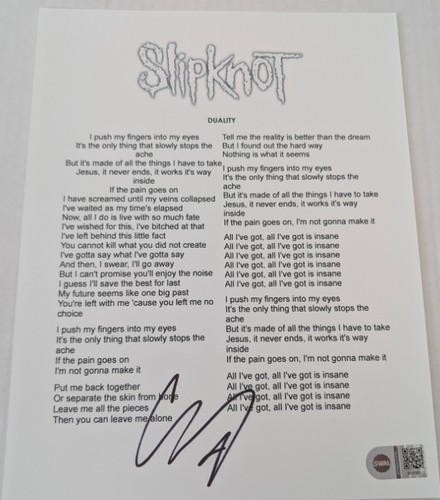 Corey taylor signed - taylor, lyric