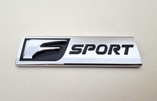 F Sport 3D Silver Chrome Metal Badge Logo Emblem Sticker Graphic Decal For Lexus