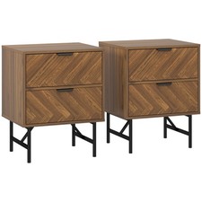HOMCOM Bedside Table Set of 2