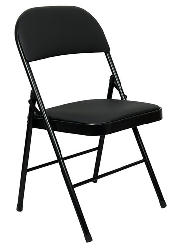 Folding chair black - black, metal