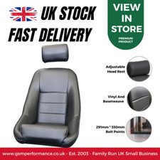 Cobra GT3 Historic Revival Vintage Vinyl Basketweave Retro Classic Bucket Seat