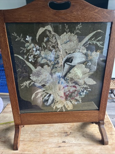 Vintage tapestry wooden fire - vintage,