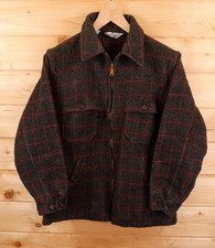 Women's Woolrich Buffalo Plaid Wool Work Shacket Zip Shirt Jacket XXL