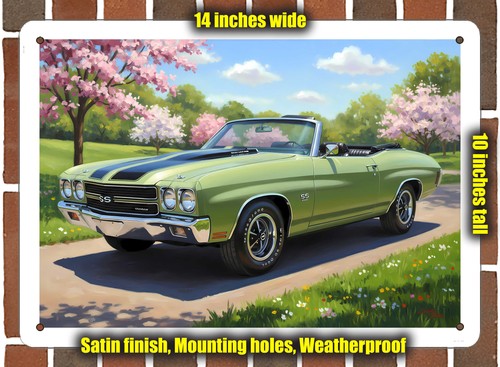 Metal sign 1970 chevrolet - metal,
