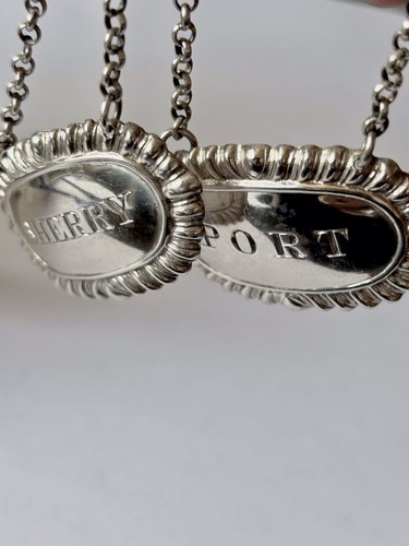 Victorian pair silver decanter - victorian,