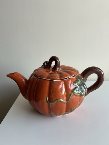 Ceramic pumpkin teapot - teapot,