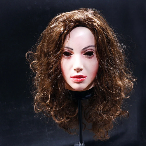 Realistic female latex mask - female,