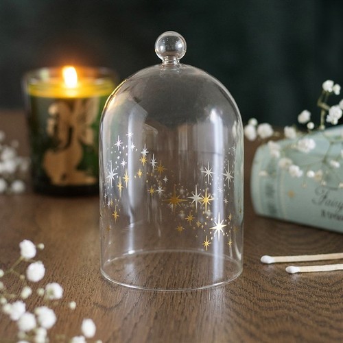 Stardust glass candle cloche - stardust,