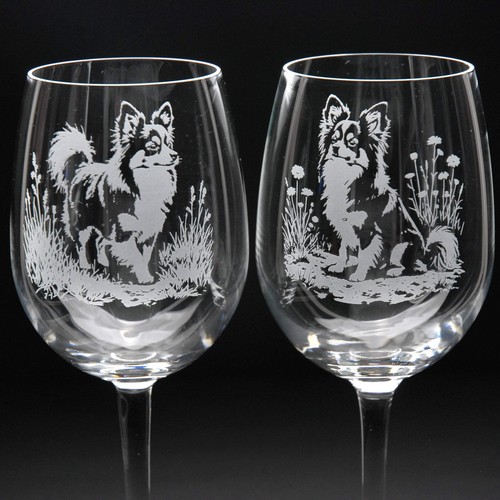 Papillon dog crystal - crystal, wine