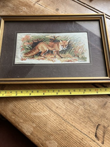 Red fox vintage woven - vintage,