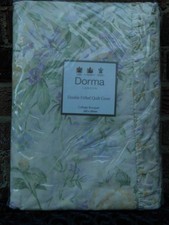 Dorma Cottage Bouquet double lilac/yellow/green frilled duvet/quilt cover