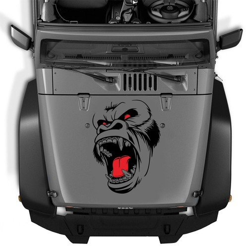 2pcs car sticker horror ape - 2pcs,