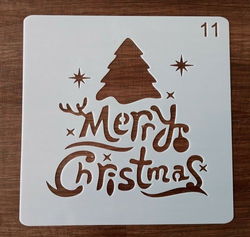 Merry christmas tree stencil - tree,