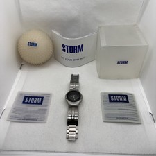 Storm Expo Vintage Watch Black Face Stainless Steel Case Boxed With Papers