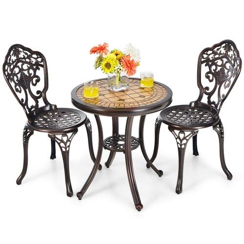 3pcs garden bistro set - garden, cast