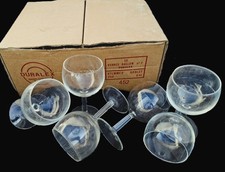 6 Duralex white wine glasses