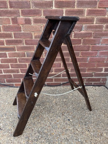 Short antique library - antique, ladders