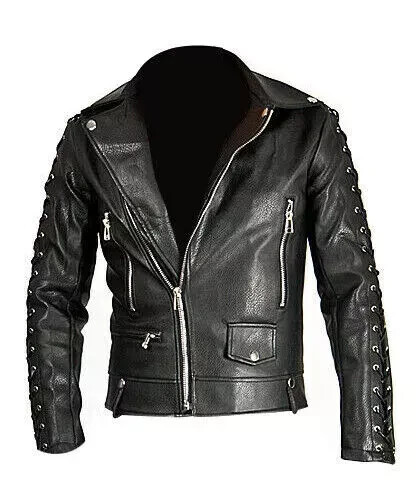 Men 100 real leather biker - men's,