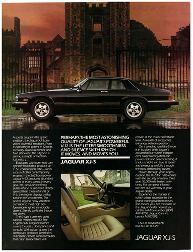 Print 1986 jaguar s - ad,