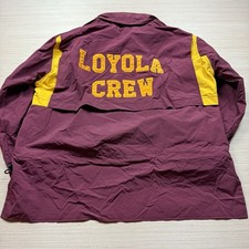 Vintage Loyola University Chicago Ramblers Crew Rowing Jacket Medium Windbreaker