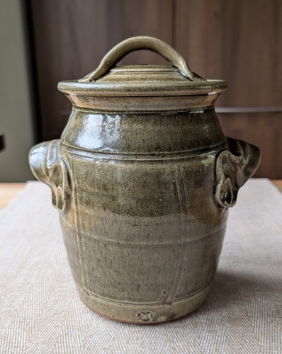 Studio pottery ash - pottery, green